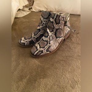 Gianni Bini Snakeskin Ankle Boots